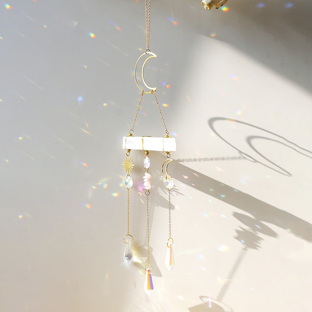 Atrapasoles de cristal natural- ARCOÍRIS LUNAR