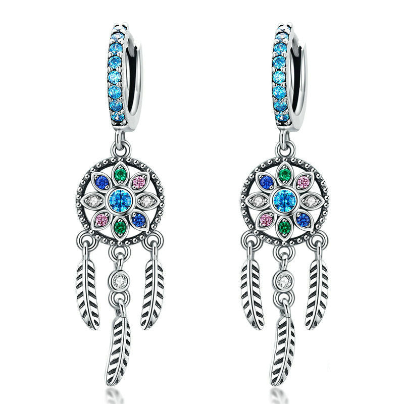 Pendientes Atrapasueños en Plata 925 — Talismán de Sueños