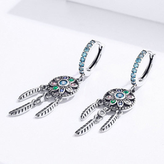 Pendientes Atrapasueños en Plata 925 — Talismán de Sueños