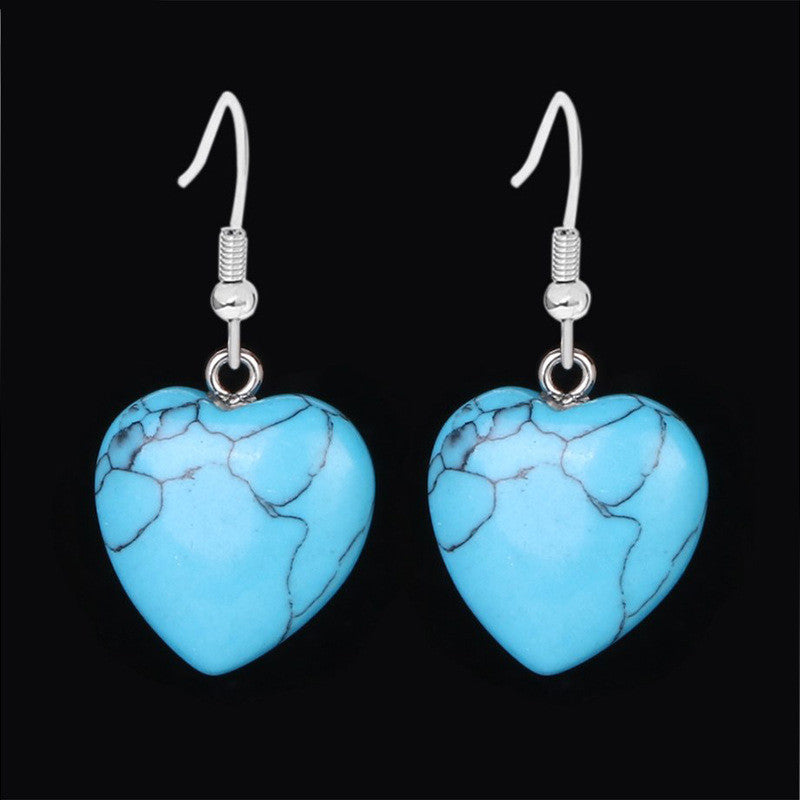 Pendientes Corazón Piedra Natural