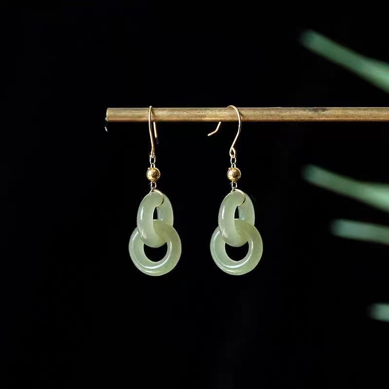 Pendientes Nudo de Jade Natural