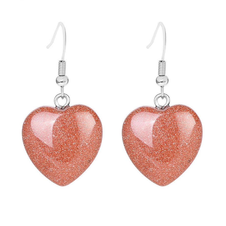 Pendientes Corazón Piedra Natural