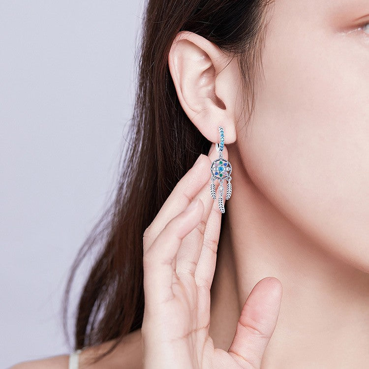 Pendientes Atrapasueños en Plata 925 — Talismán de Sueños