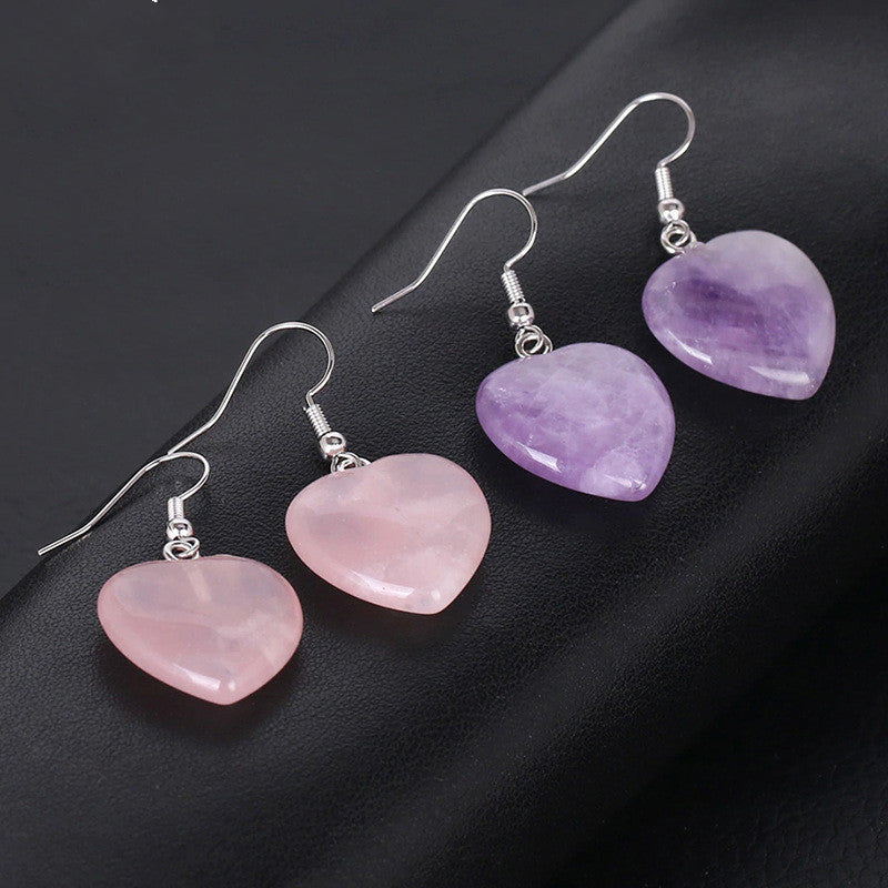 Pendientes Corazón Piedra Natural