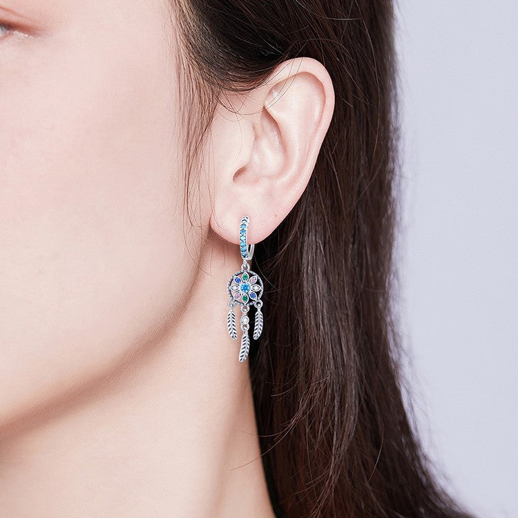 Pendientes Atrapasueños en Plata 925 — Talismán de Sueños