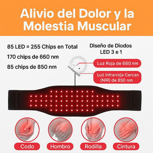 Cinturón Luz Roja | Fototerapia Pro-Recuperación