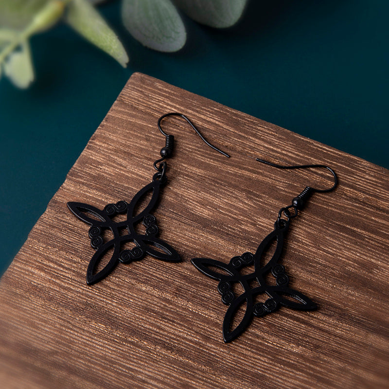 Poderoso Nudo de las Brujas Celta- Pendientes y Colgante