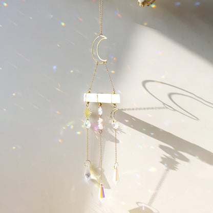 Atrapasoles de cristal natural- ARCOÍRIS LUNAR