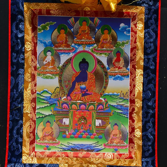 Thangka del Buda de la Medicina
