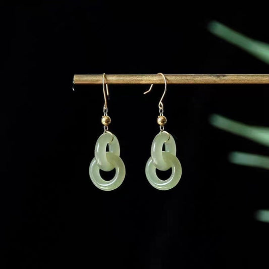 Pendientes Nudo de Jade Natural