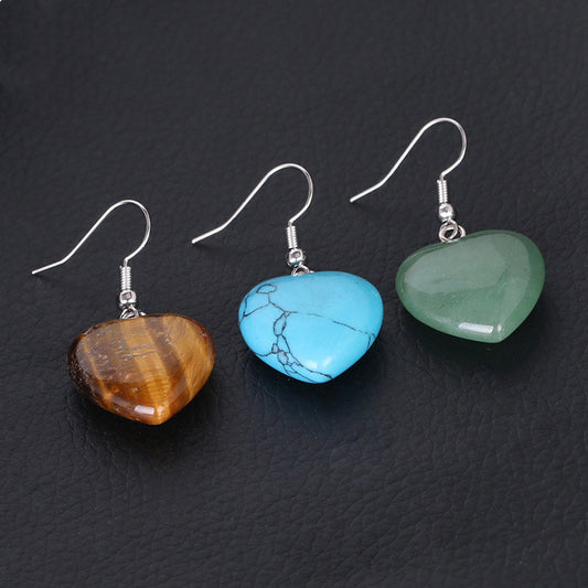 Pendientes Corazón Piedra Natural