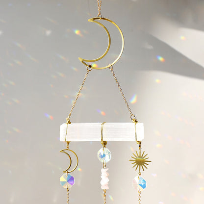 Atrapasoles de cristal natural- ARCOÍRIS LUNAR