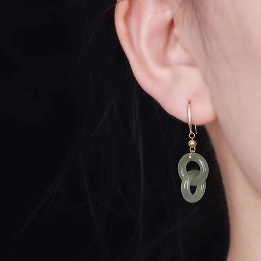 Pendientes Nudo de Jade Natural