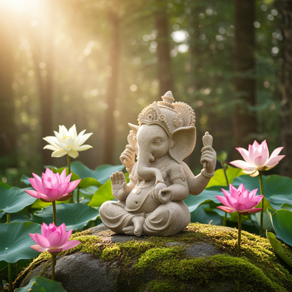Estatua de Ganesha en piedra arenisca