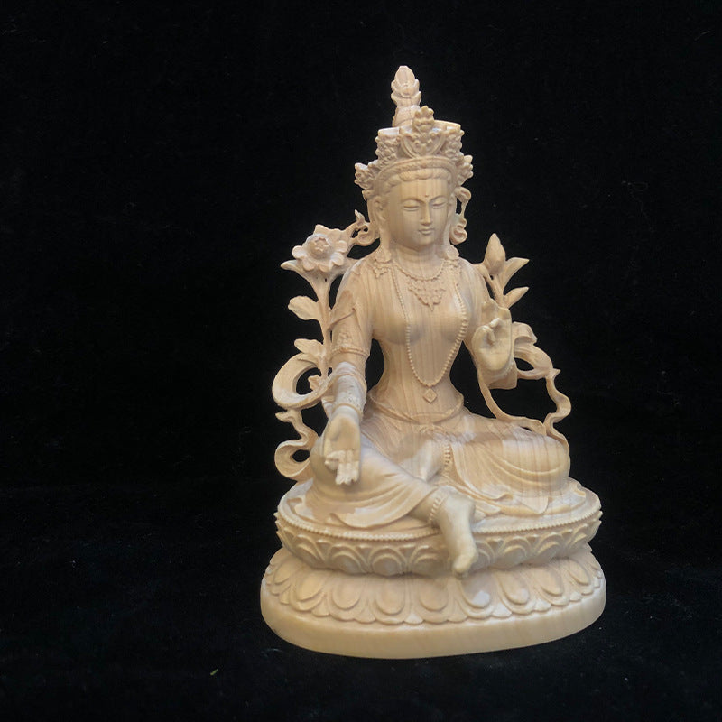 Estatua Tara Verde de Madera