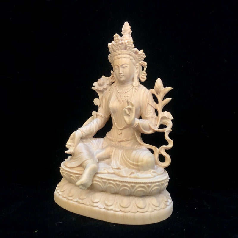 Estatua Tara Verde de Madera