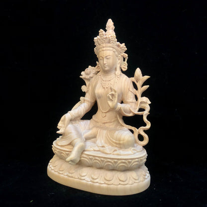 Estatua Tara Verde de Madera