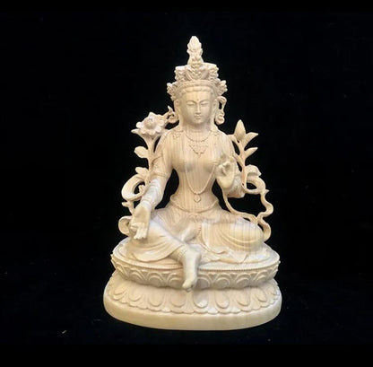 Estatua Tara Verde de Madera