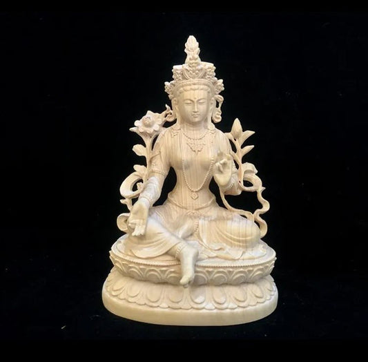 Estatua Tara Verde de Madera