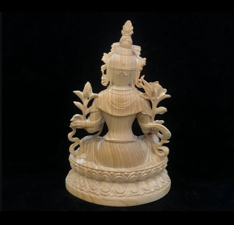 Estatua Tara Verde de Madera