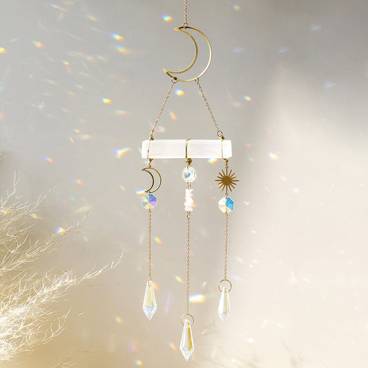 Atrapasoles de cristal natural- ARCOÍRIS LUNAR