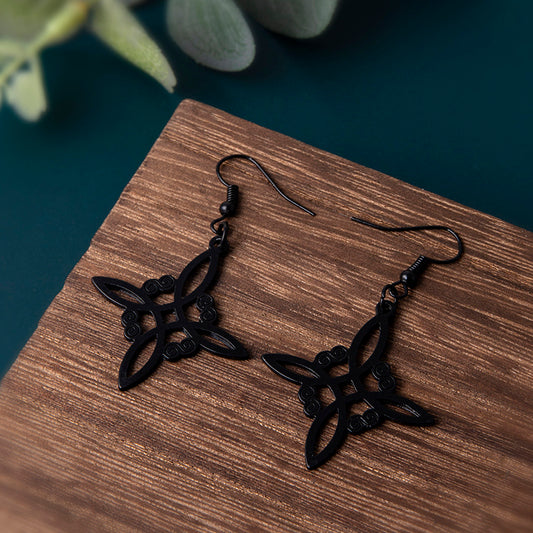 Poderoso Nudo de las Brujas Celta- Pendientes y Colgante