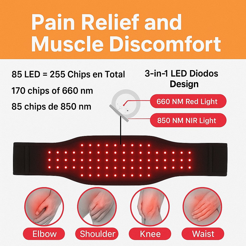 Cinturón Luz Roja | Fototerapia Pro-Recuperación